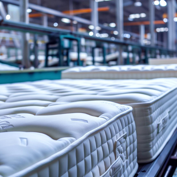 image of a mattress production facility